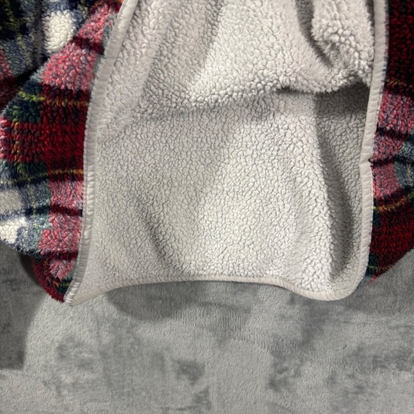 Vineyard Vines Plaid Sherpa Fleece Quarter Zip Super Shep Pullover Size XL - Picture 11 of 13